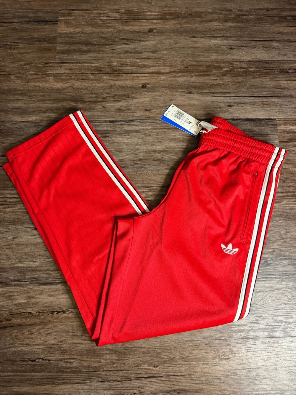Adidas Originals Firebird TP Track Pants Red/White 3-Stripes $75 NWT Men’s Sz M